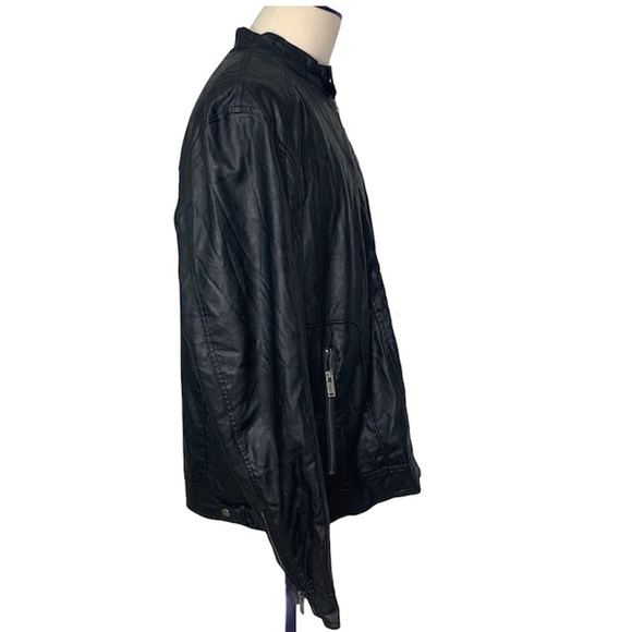 Guess Men’s faux-leather jacket XXL Black - Picture 6 of 14